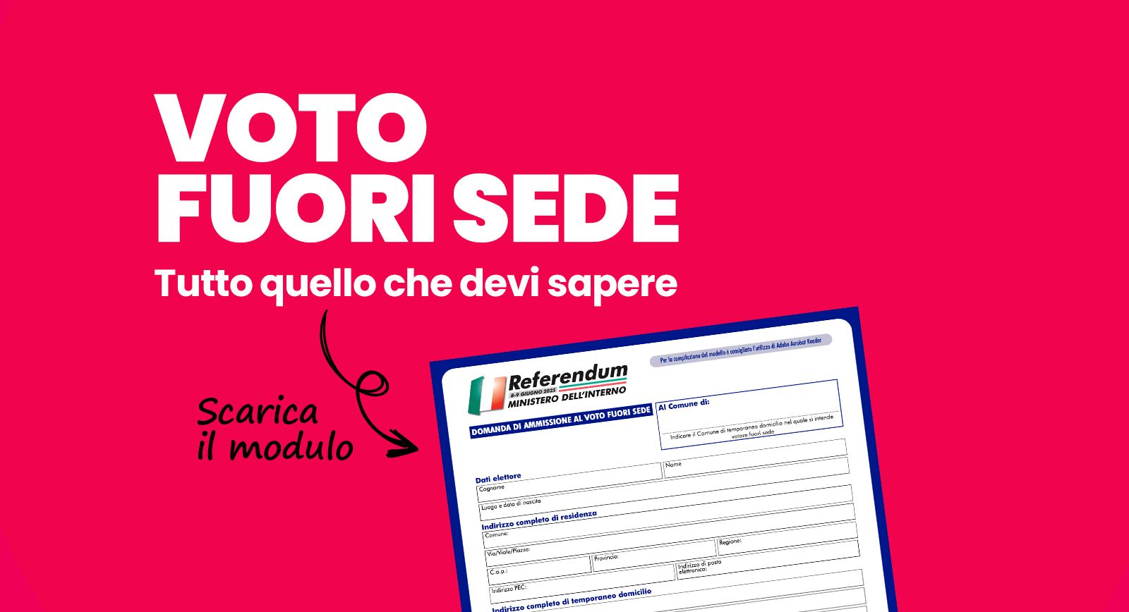 VOTO DEGLI ELETTORI FUORI SEDE